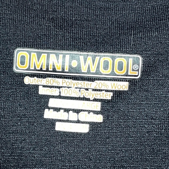 Omni Wool GRAY Shirt Base Layer Polyester WOOL Blend LONG SLEEVE Pullover Men XL - Picture 2 of 12
